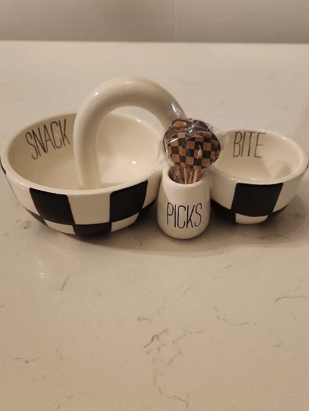 Mudpie Checkered Snack Set - Picture 9 of 9